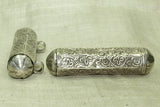 Antique Coin Silver Cylinder Pendant