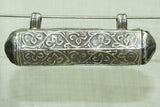 Antique Coin Silver Cylinder Pendant