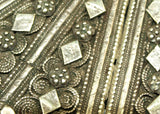 Pair of Detailed Coin Silver Flat Cones from Yemen