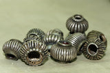 Fluted Coin Silver bead from India