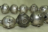 Strand of Old India Coin Silver Beads