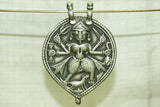 Impressive Antique Shiva Hindu God Silver Amulet