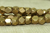 Small 5mm Brass Beads from India; Cornerless Cubes