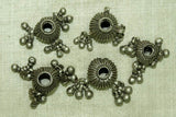 Set of Antique Fluted Silver Beads from India