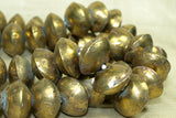 Large Hollow Brass Saucer Beads from Mali