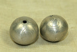 Silver Color round 17mm bead from Mali