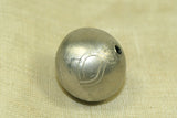 Silver Color round 17mm bead from Mali