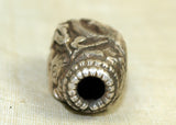 Large Nepalese Repousse Silver Water Buffalo Bead