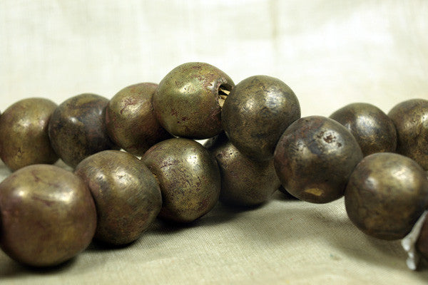 Massive Antique brass necklace from Nigeria | Beadparadise.com