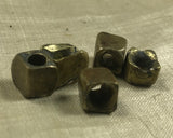 Set of Antique Cameroon Brass Squared-off Beads