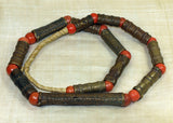 Strand of Antique Cast Bronze Tubes from Nigeria