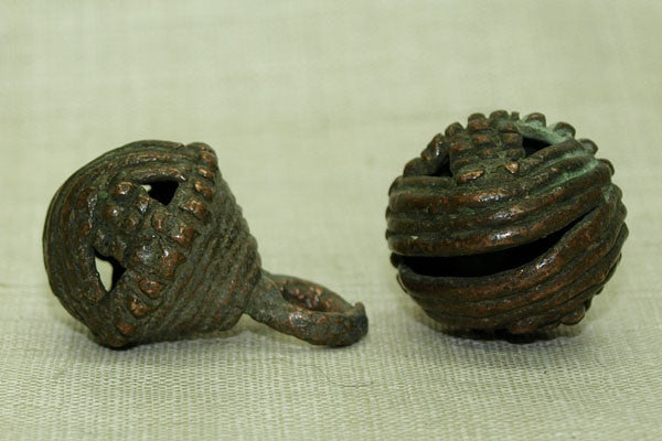 Small Antique Nigerian Brass Bells