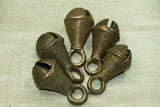 Set of Nigerian Brass Bells With concentric circle patterns