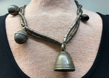 Thai-Burmese Bronze Heishi Strand with Big Bells!