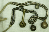 Shiny Thai-Burmese Bronze Heishi Strand with Bells