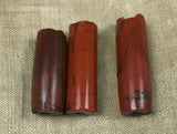 Set of Three Antique Nigerian Red Jasper Beads