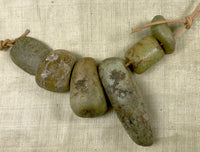 Set of Six Rare, Ancient Amazonite Beads