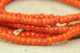 Venetian Seed Beads, 10º Opaque Dark Orange