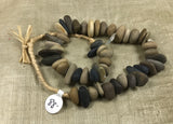 Strand of Smooth Lake Stone Pendant/Beads