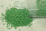 Vintage Venetian 18º Opaque Green Seed Beads