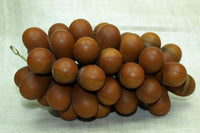 Vintage Czech Grape Clusters, Large Brown