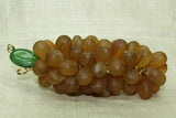 Vintage Czech Grape Clusters, Small Amber