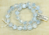 Vintage German Glass Beads - 1940's Givré  Light Blue