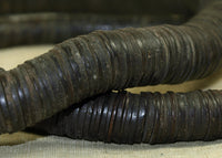 Large Strand of Old Coconut Shell Beads from Ghana