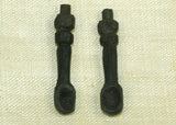 Pair of Small Black Palmwood "Baby Spoons"; Lou Zeldis Studios
