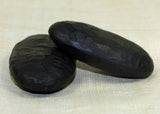 Medium Textured Black Palmwood Ovals; Lou Zeldis Collection