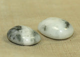 Pair of Moss Agate Cabochons; Lou Zeldis Collection