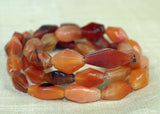 Strand of Hand-Carved Carnelian Beads from the Lou Zeldis Collection