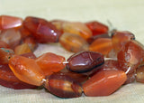 Strand of Hand-Carved Carnelian Beads from the Lou Zeldis Collection