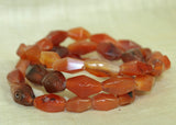 Strand of Hand-Carved Carnelian Beads from the Lou Zeldis Collection