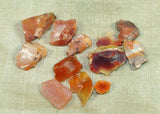 11.5 grams of Rough, Raw Fire Opal Crystals; Lou Zeldis Component Collection