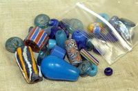 Bag 'O Beads, Blue African Trade Mix