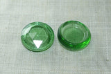 Vintage Cab: Funky Green Faceted Button