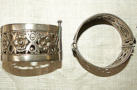 Narrow Afghanistan-made Silver Cuffs