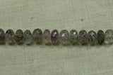 Faceted Moss Amethyst Rondelles
