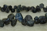 Strand of Large Rough Black Sapphire Gemstones