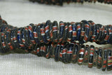 Red and Black Striped Eja Beads