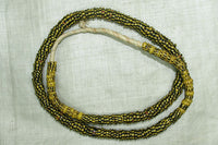 Strand of Yellow with Black Stripes Eja (Aja) Beads