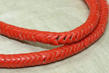 Orange-Red Antique Czech Snake Beads