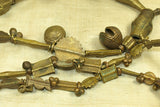 Amazing Strand of Antique Baule Brass Beads