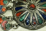Large Enamel Berber Pendant with Dangles