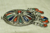Large Enamel Berber Pendant with Dangles
