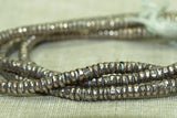 3mm Silver Color Metal Heishi from Ethiopia