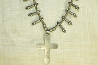 Antique Ethiopian Silver Cross and Penis Beads Necklace