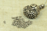 Tiny 2mm Silver Dangles from India