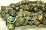 Huge Strand of Antique Bronze and Brass Bells from Nigeria